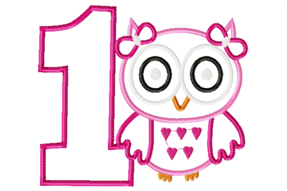 Owl Girl Number 1 Birthday