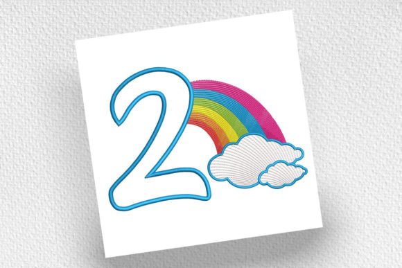 Rainbow Birthday Number Two